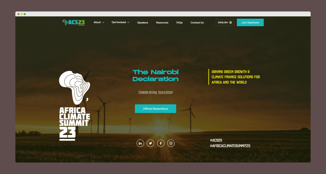 Africa Climate Summit website